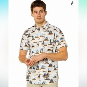 The North Face Baytrail AOP‎ Shirt S/S NWT White Green Sz XL Gorpcore Cam…